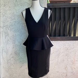 Nicole by Nicole Miller black peplum dress NWT